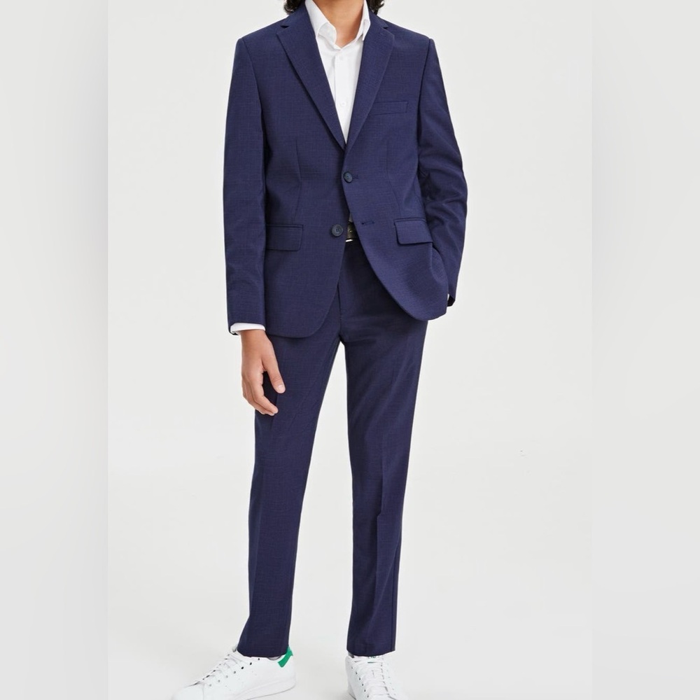 Andrew Marc Kids' Dark Blue Suit, Skinny Size 18